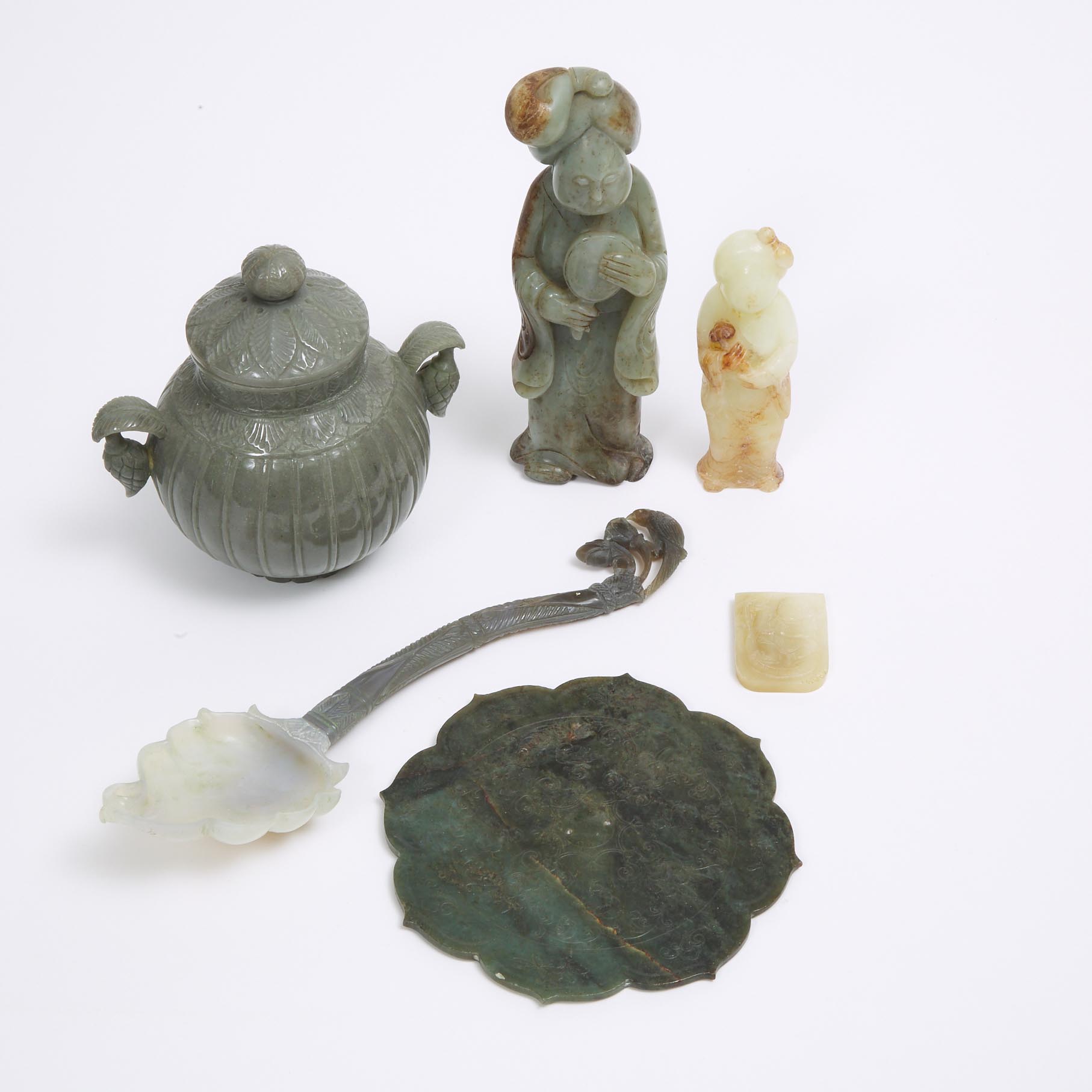 A Group of Six Tang and Mughal-Style Objects