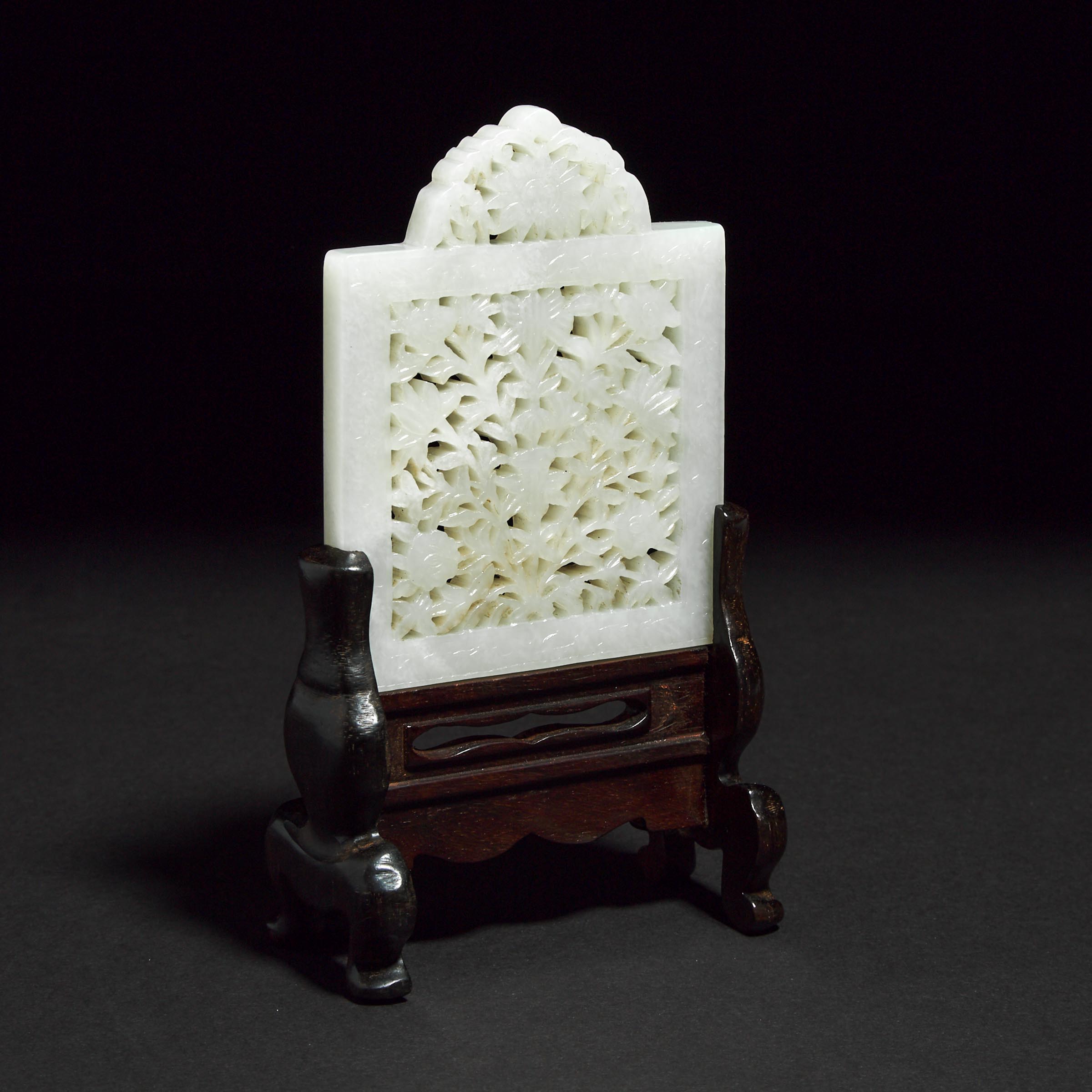 A Small White Jade Table Screen 