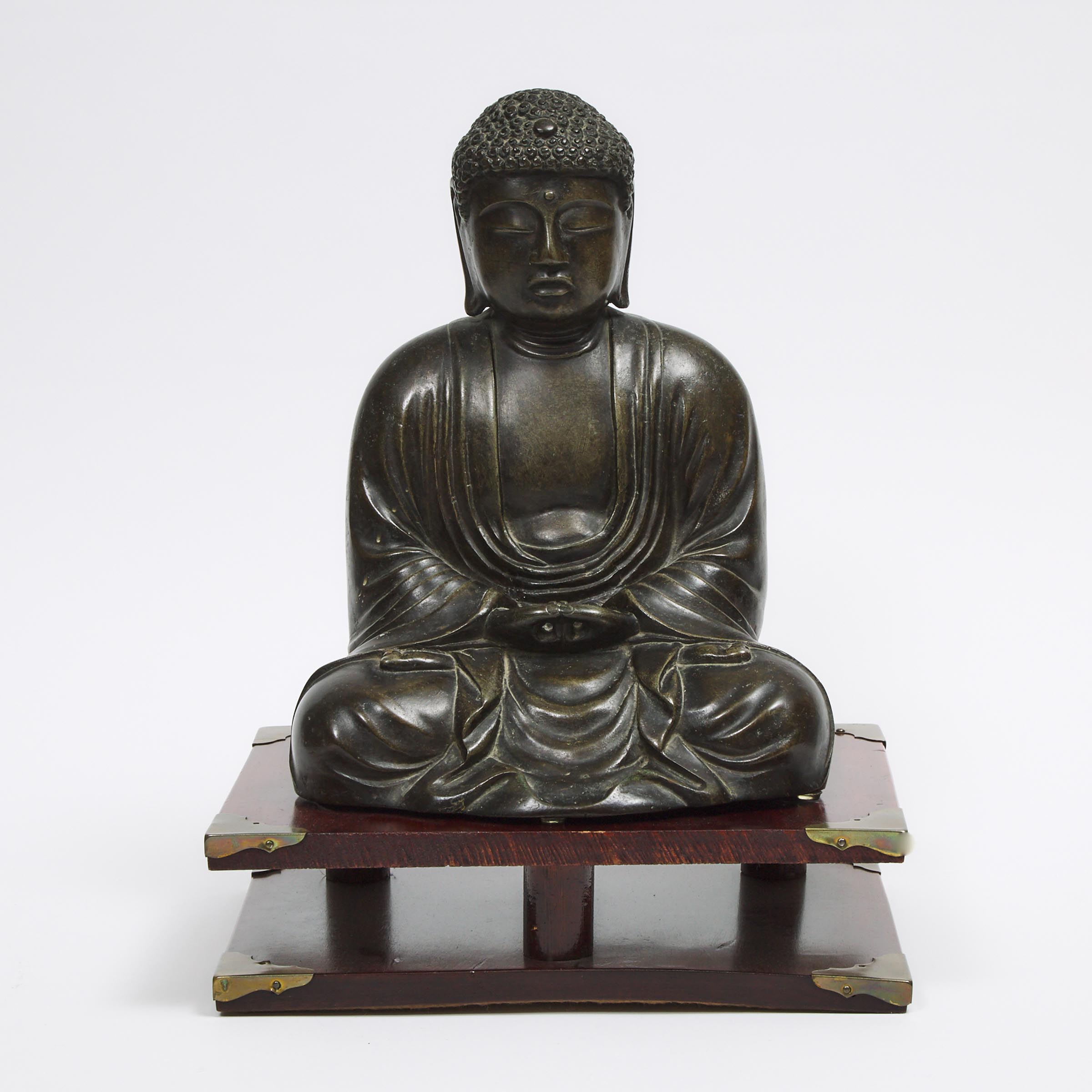 A Japanese Bronze Seated Figure of Amitabha Buddha