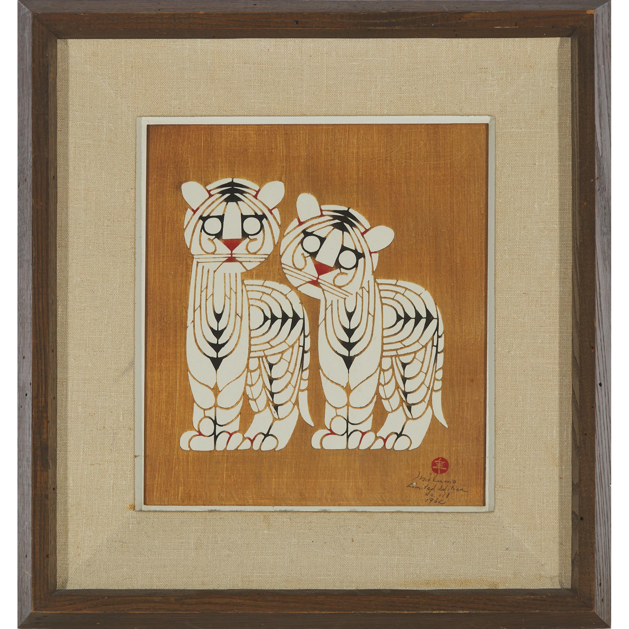 Ini Kumo (Japanese, 20th Century), Tigers