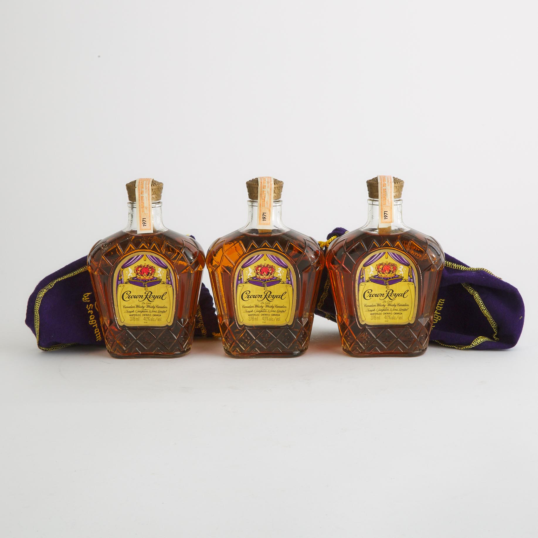 CROWN ROYAL BLENDED CANADIAN WHISKY NAS (THREE 378 ML)