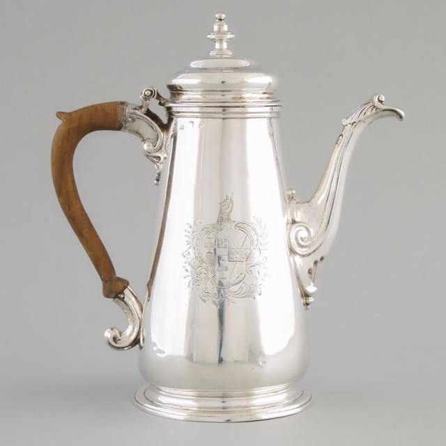 George II Silver Coffee Pot, Gabriel Sleath, London, 1744