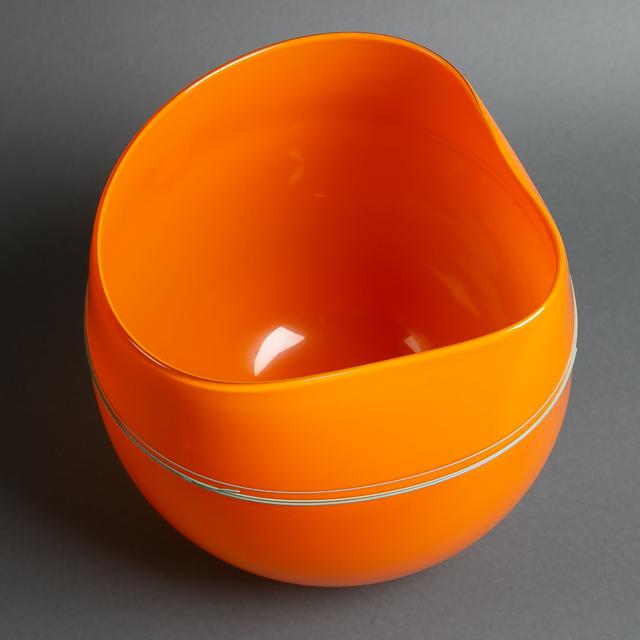 Michael Sosin Orange Glass Bowl, 2007
