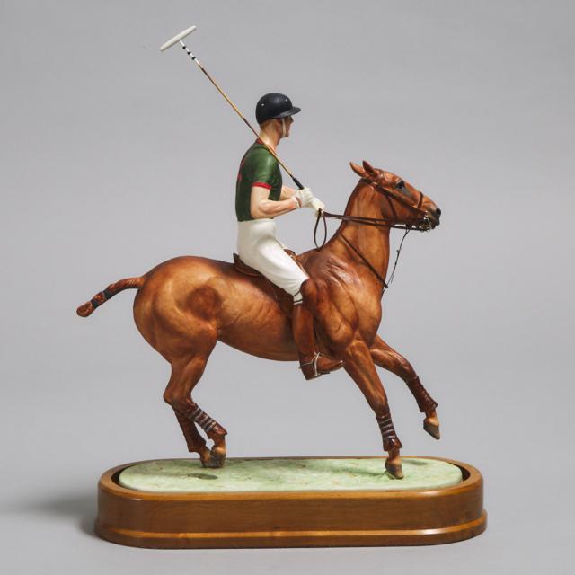 Royal Worcester Equestrian Model of 'H.R.H The Duke of Edinburgh', Doris Lindner, 270/750, c.1968