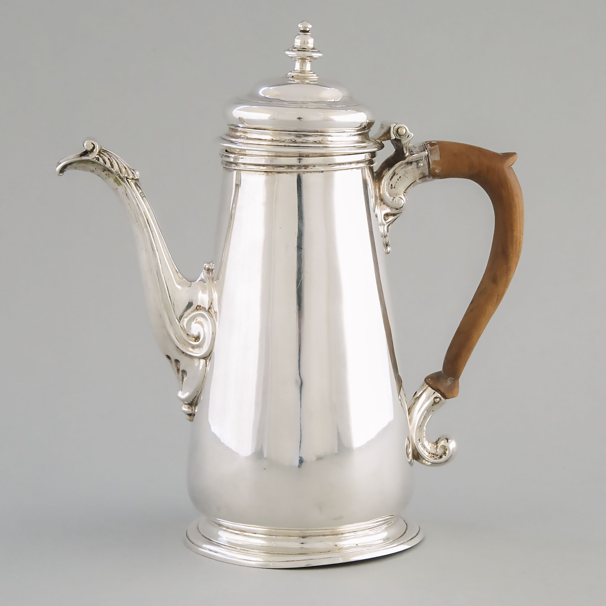 George II Silver Coffee Pot, Gabriel Sleath, London, 1744