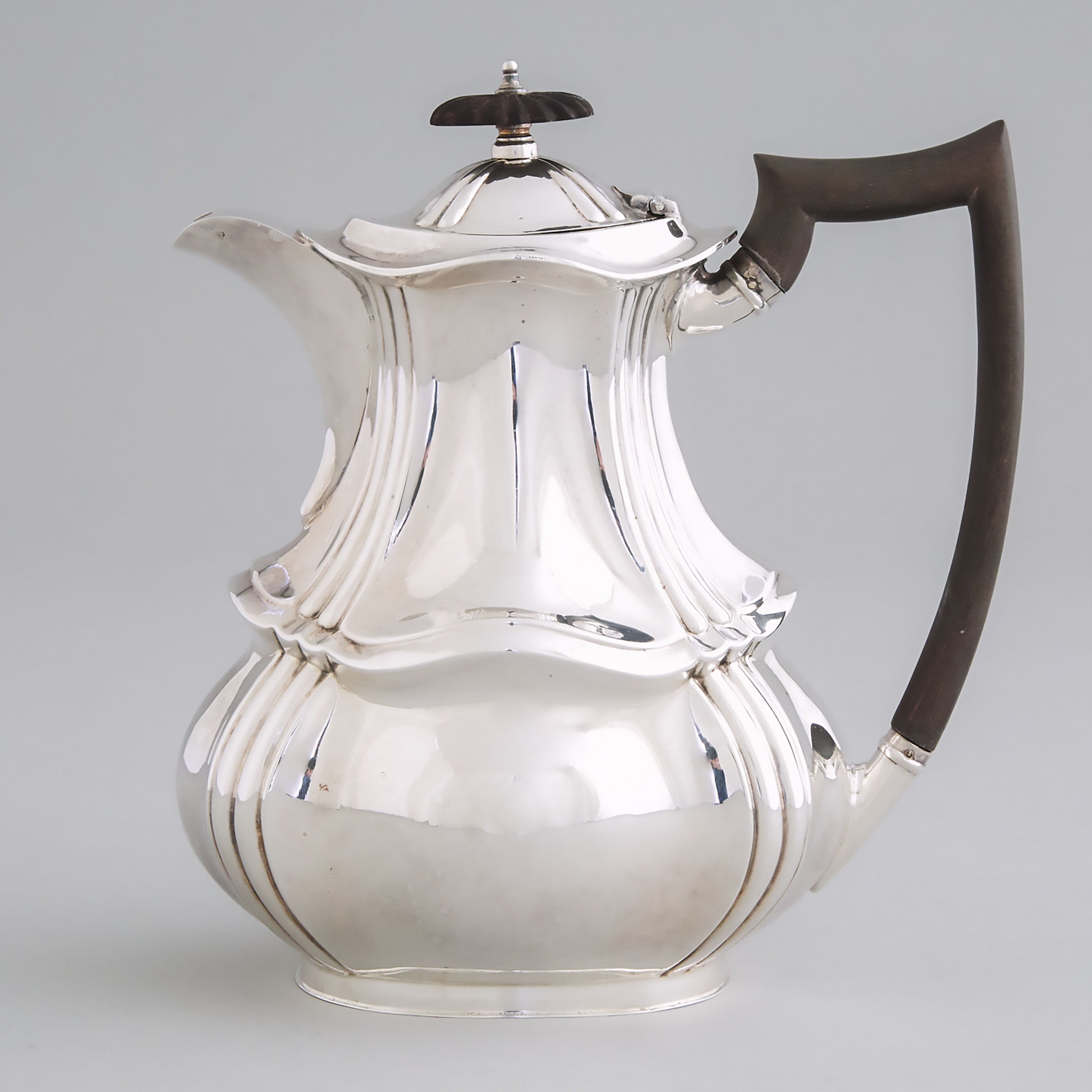 English Silver Hot Water Pot, Herbert Slater, Sheffield, 1922