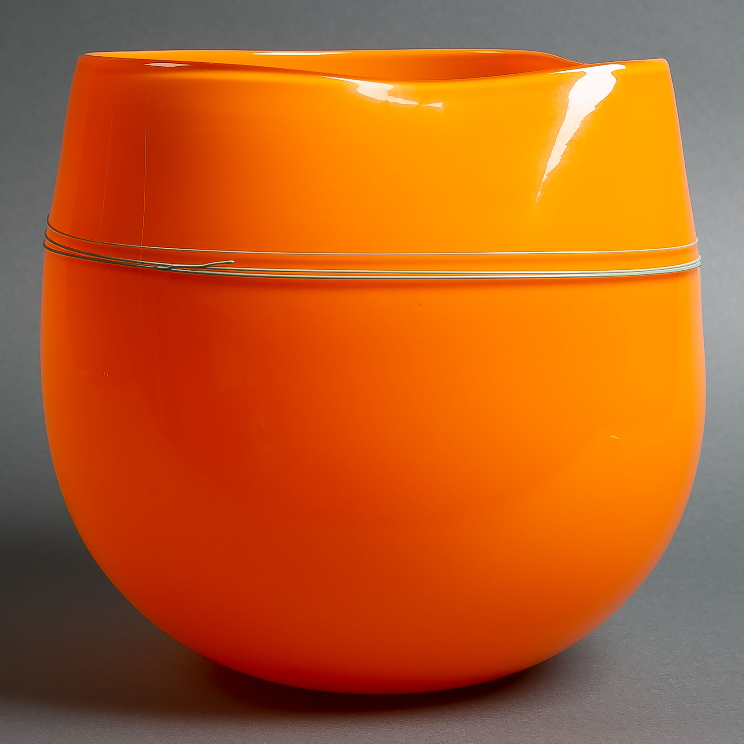 Michael Sosin Orange Glass Bowl, 2007