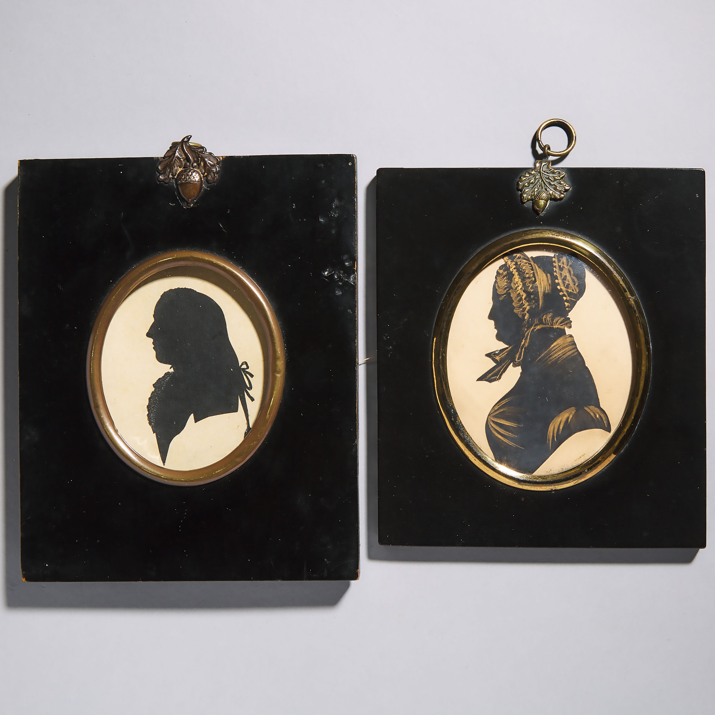 Two Portrait Silhouettes, early 19th century