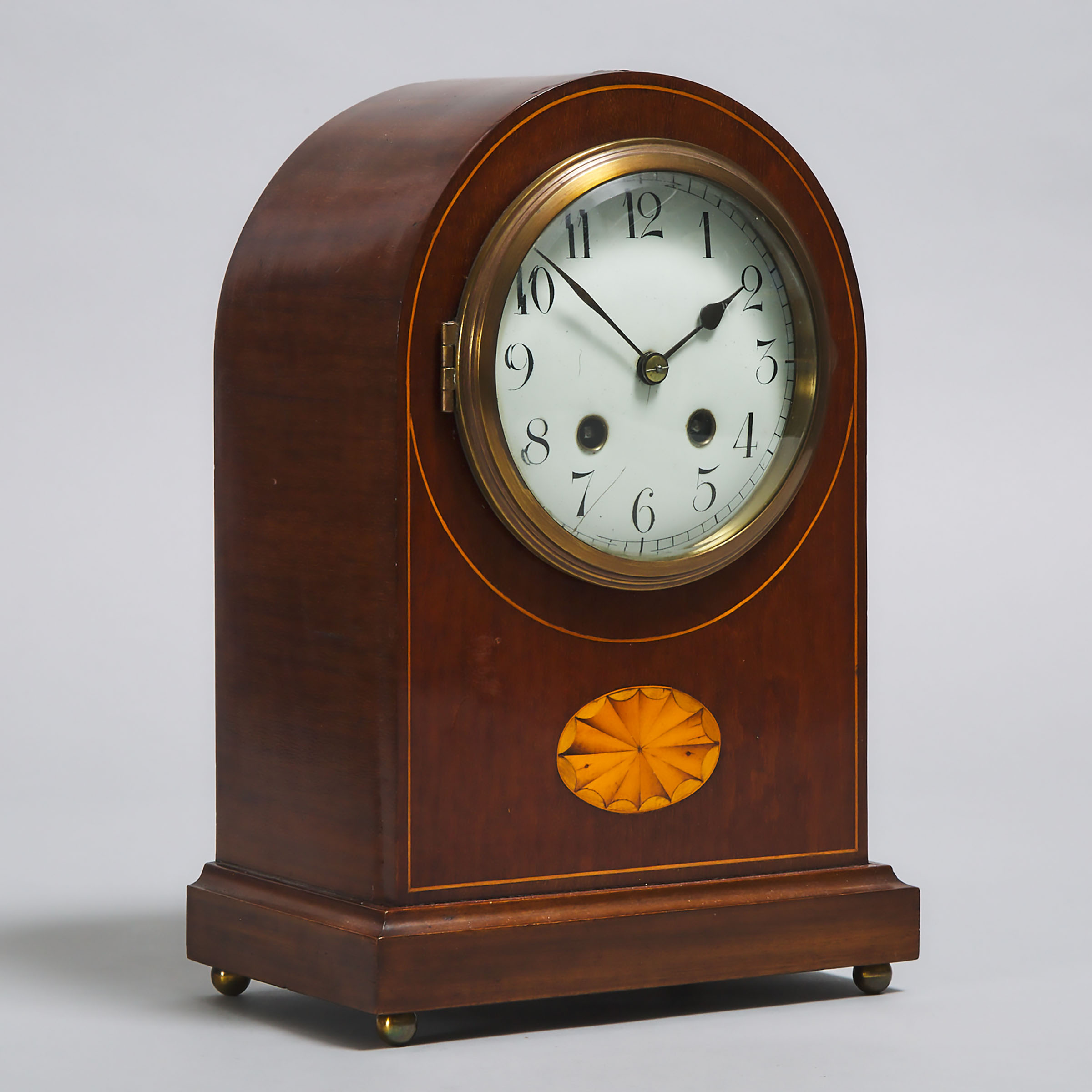 Regency Style Inlaid Mahogany Mantel Clock, 19th/early 20th century