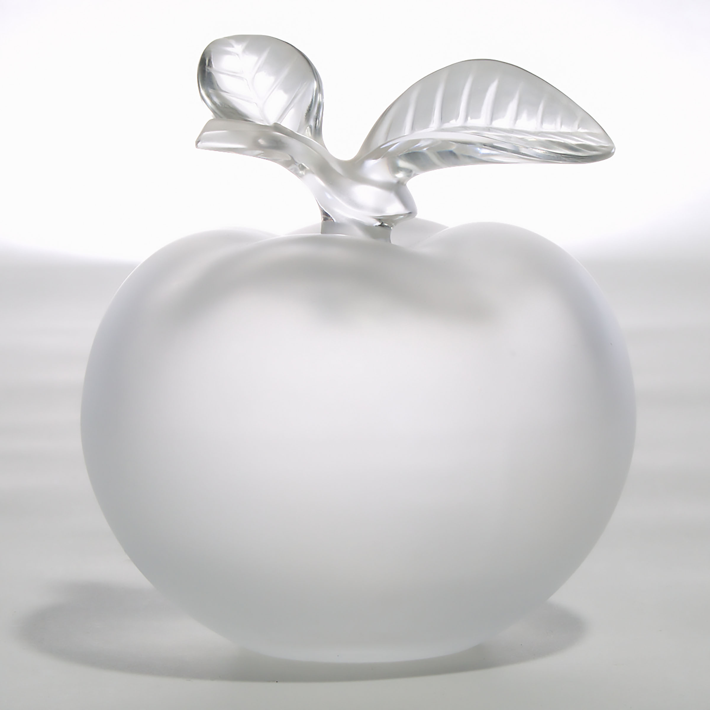 'Grande Pomme', Lalique Moulded and Partly Frosted Apple-Form Perfume Bottle, post-1978