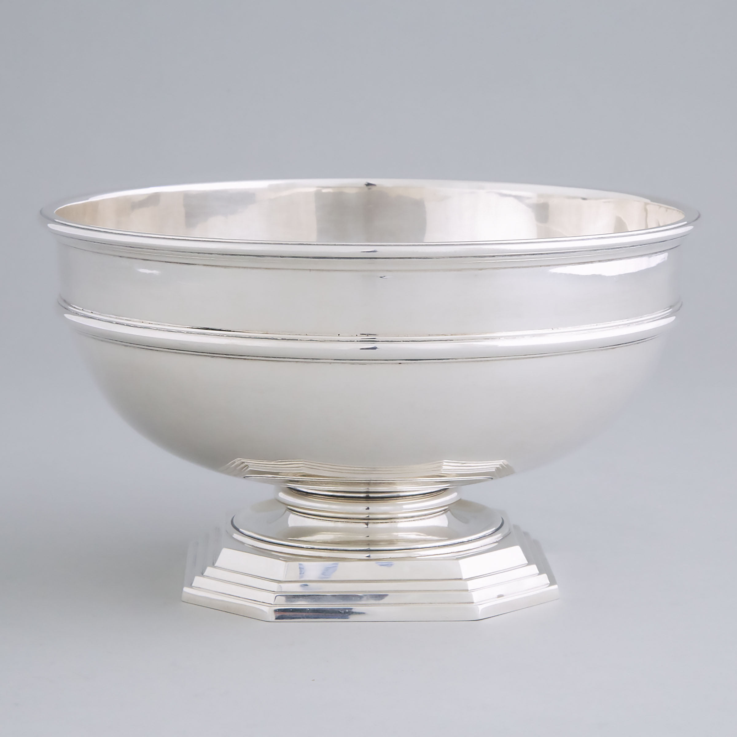 Canadian Silver Octagonal-Footed Bowl, Henry Birks & Sons, Montreal, Que., 1934