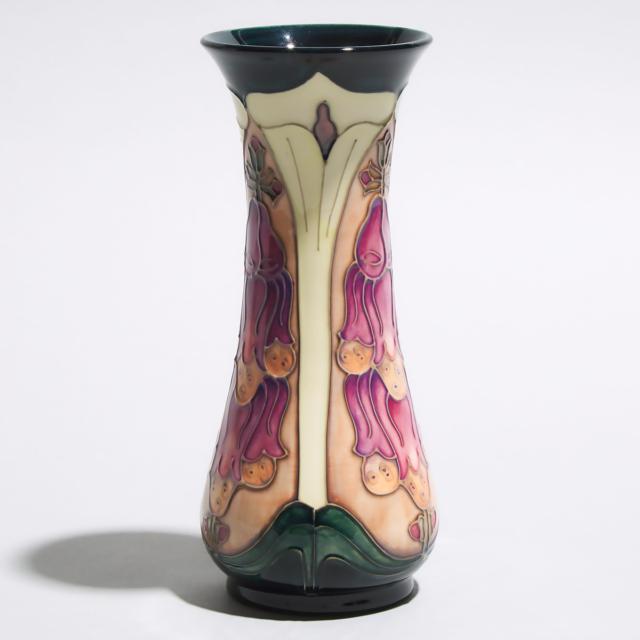 Moorcroft Foxglove Vase, 1995