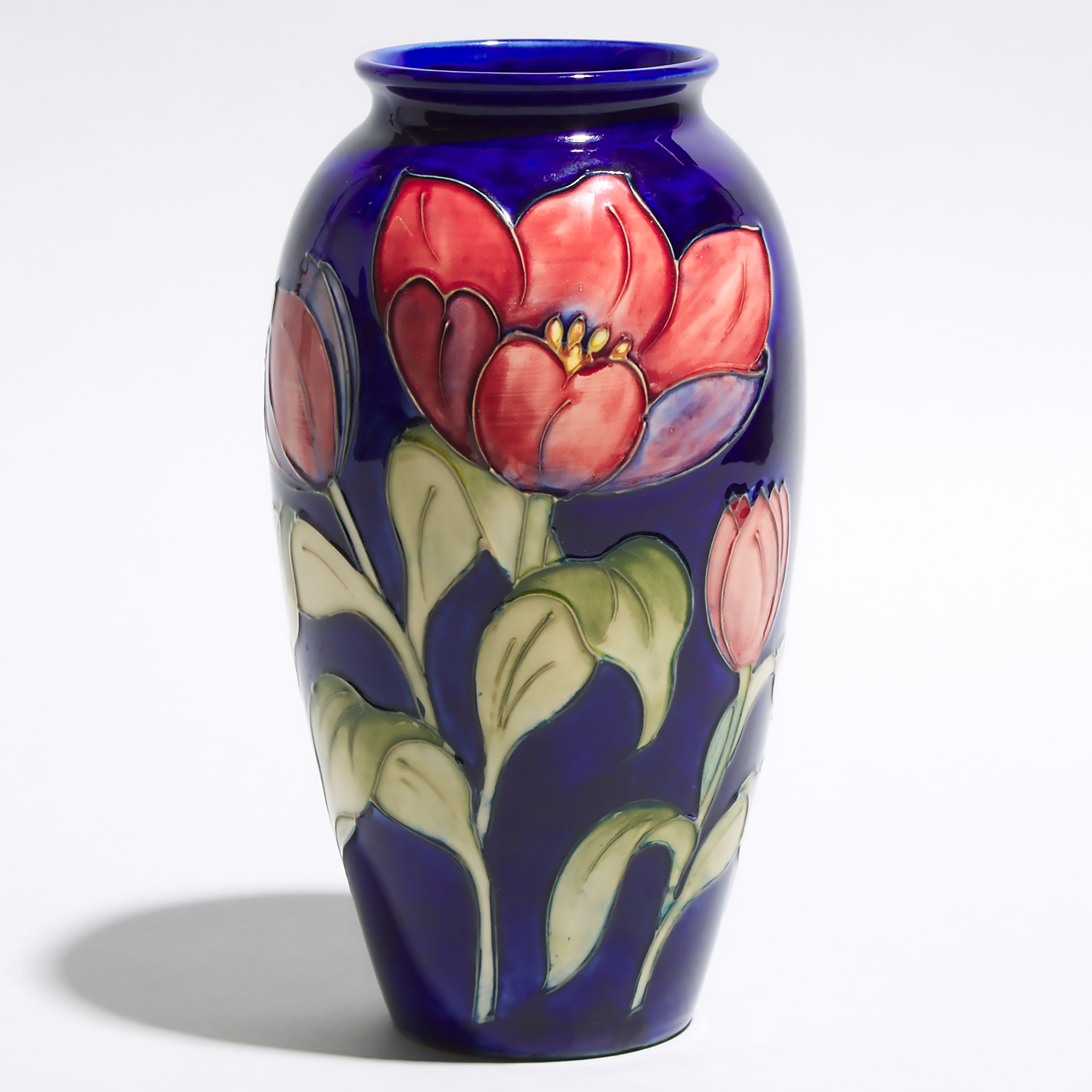 Moorcroft Pink Tulip Vase, c.1985