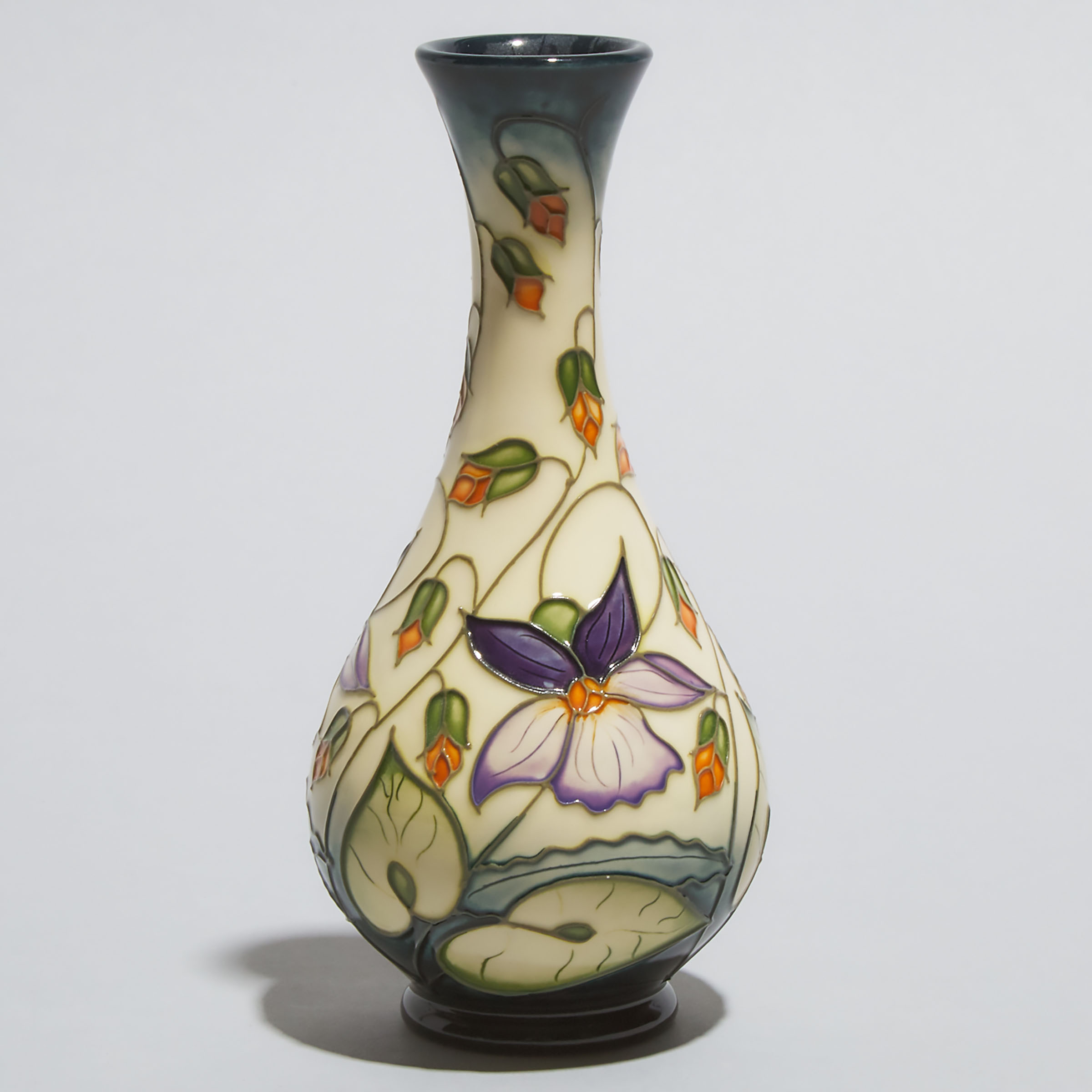 Moorcroft Violets Vase, Rachel Bishop, 2001
