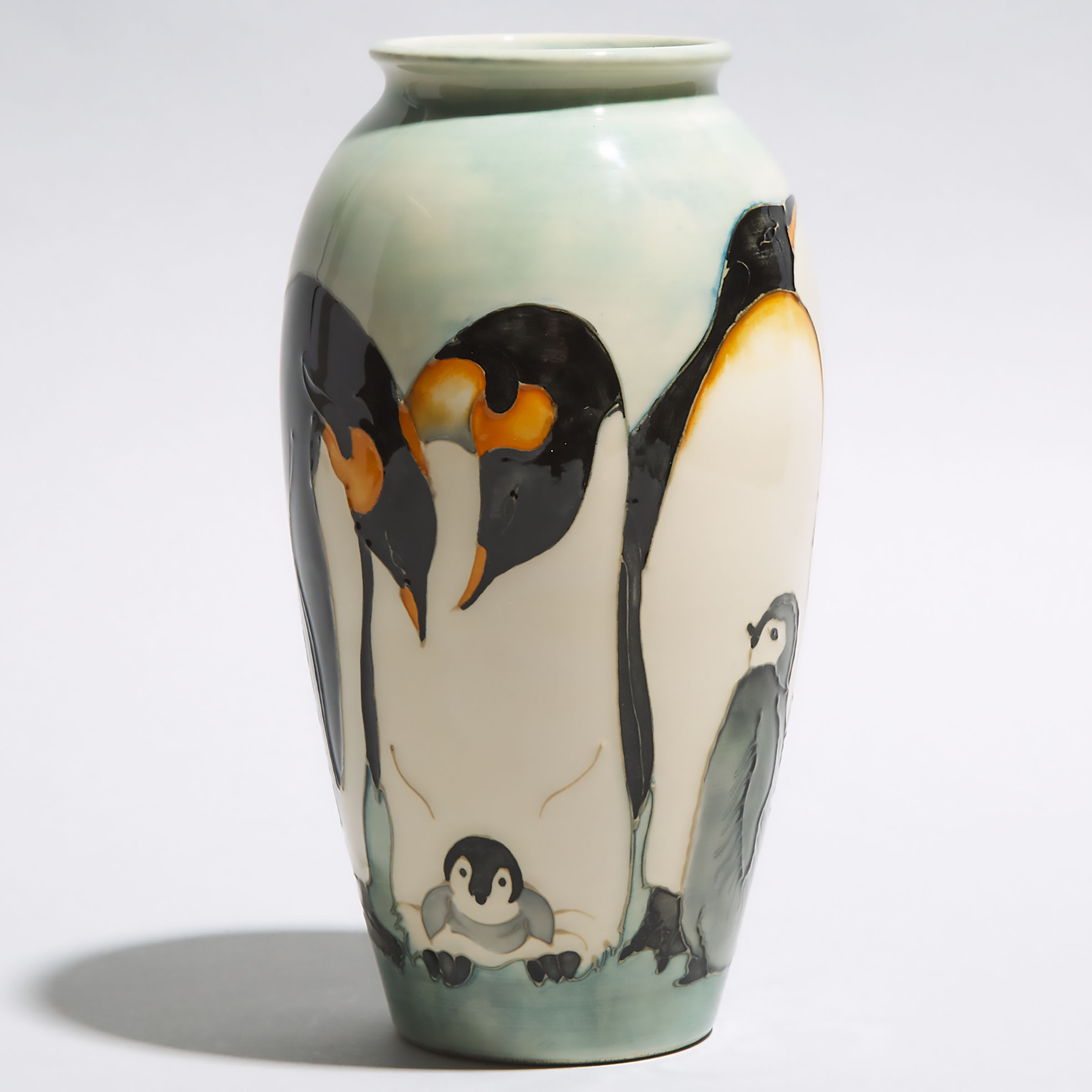 Moorcroft Penguins Vase, 150/350, c.1989