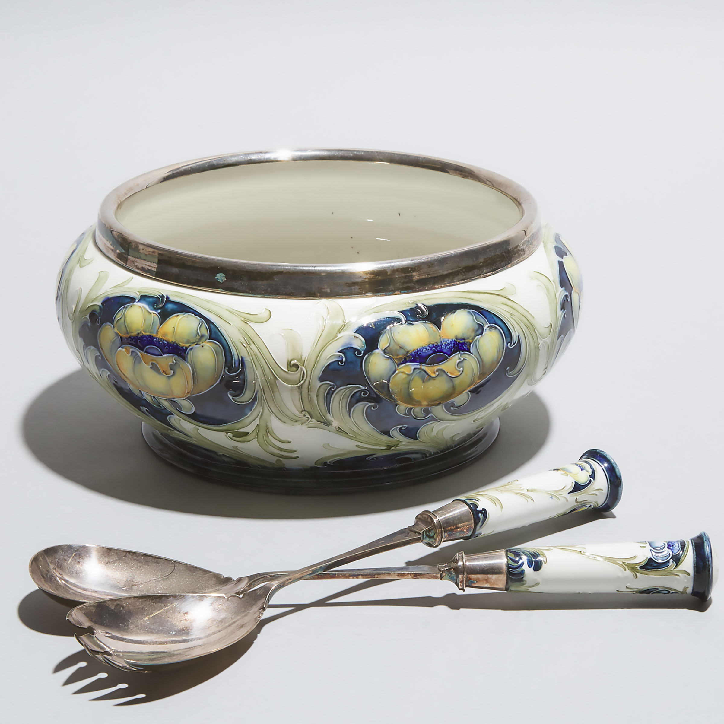 Macintyre Moorcroft Florian Salad Bowl, c.1902-05
