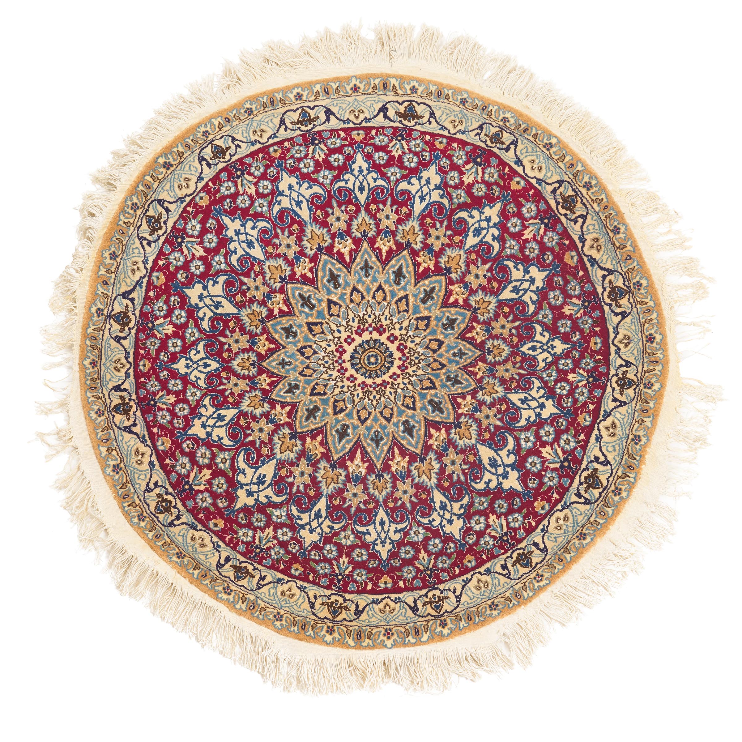 Nain Circular Rug, Persian, c.1980