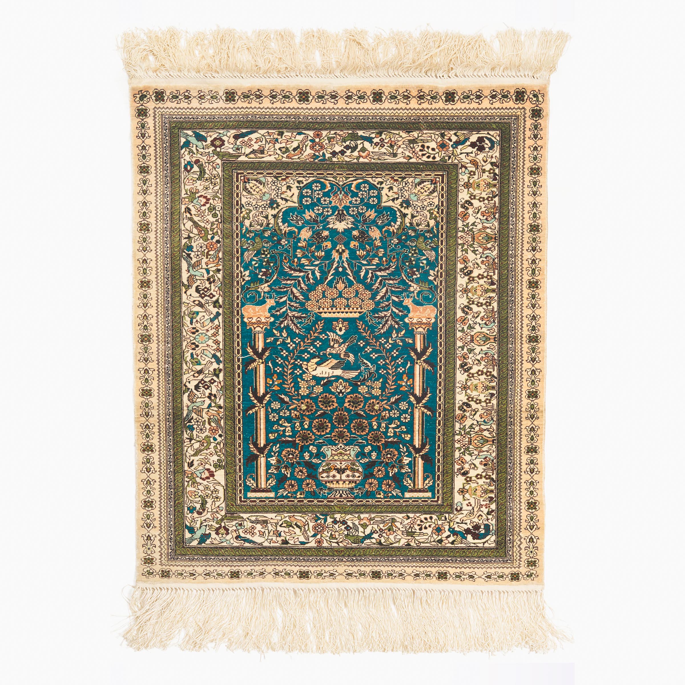 Chinese Silk Prayer Rug, c.1980/90