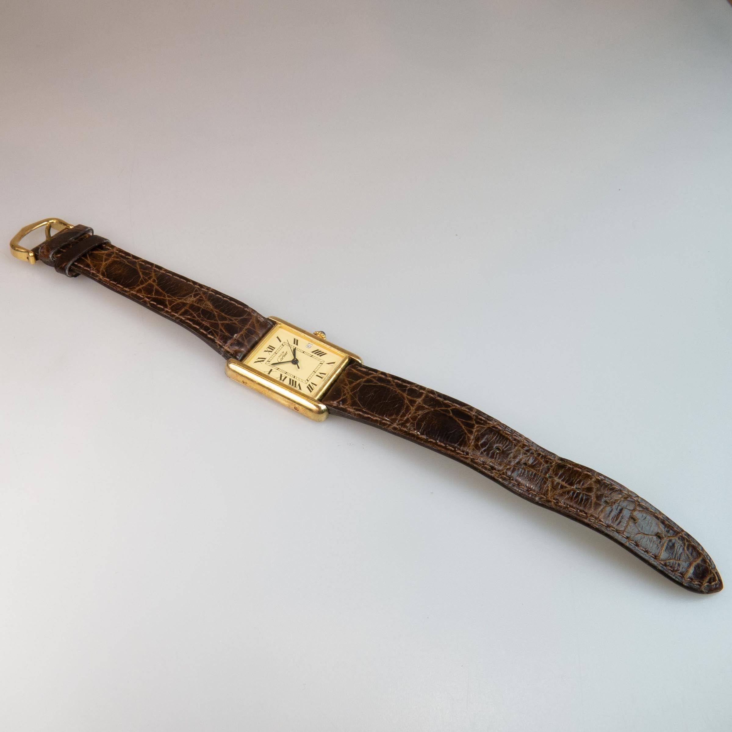 Must De Cartier Tank Wristwatch, With Date