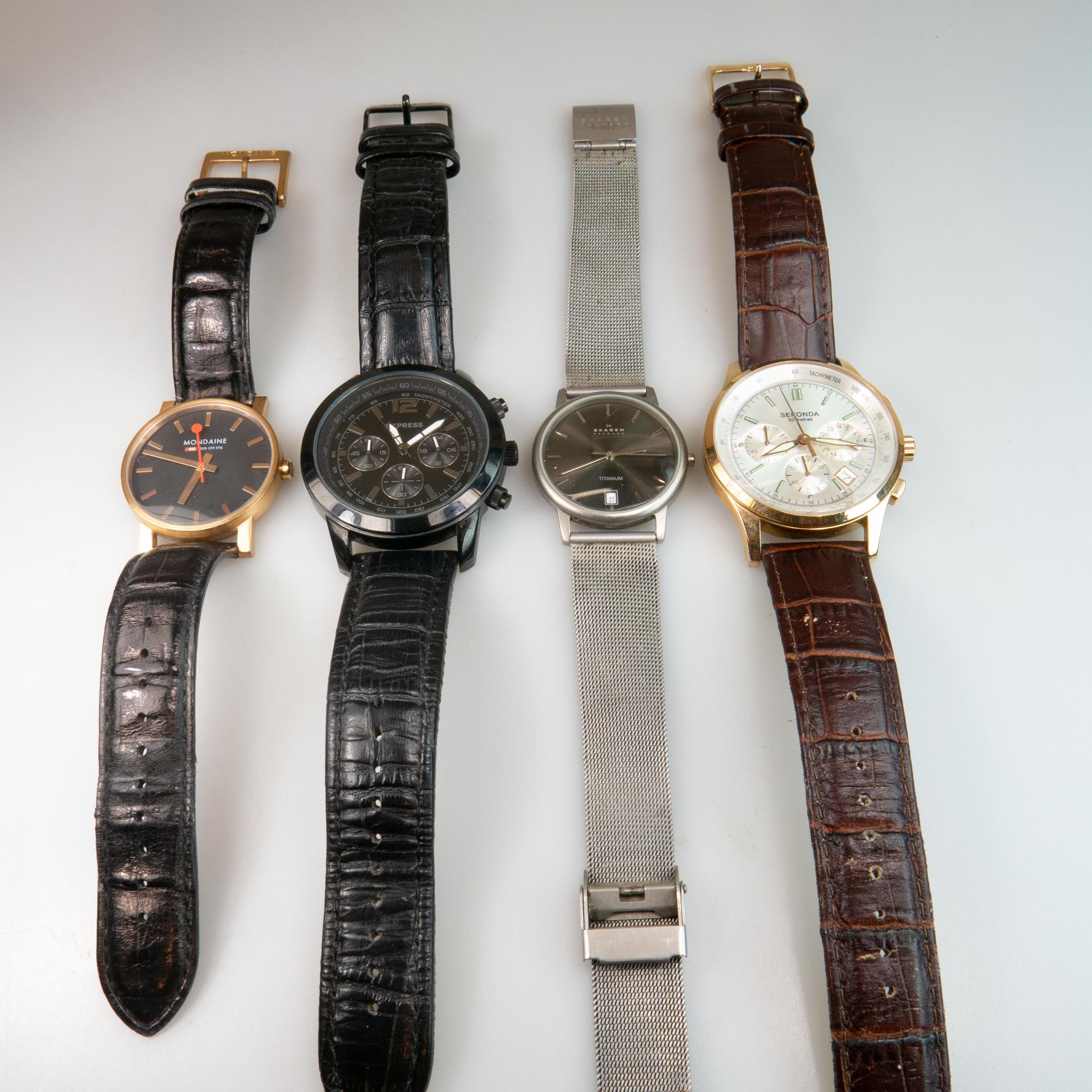 Four Various Modern Wristwatches