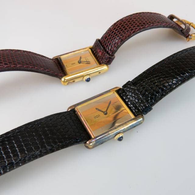 Men’s And Lady’s Must De Cartier Wristwatches