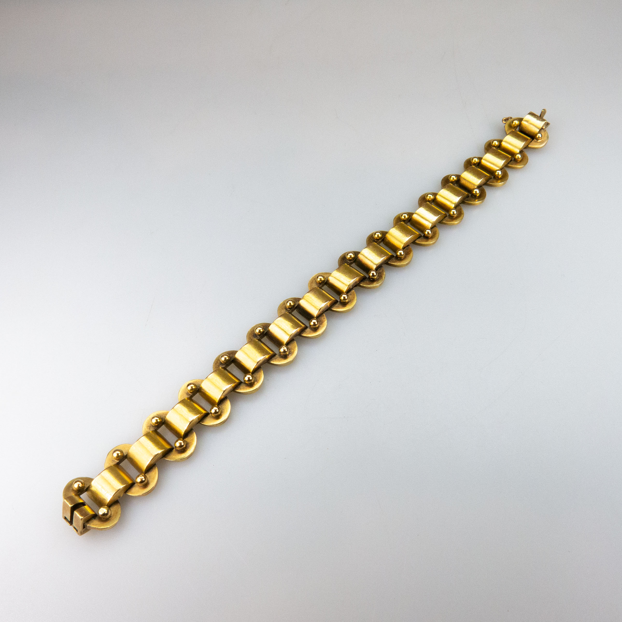 19th Century 14k Yellow Gold Link Bracelet