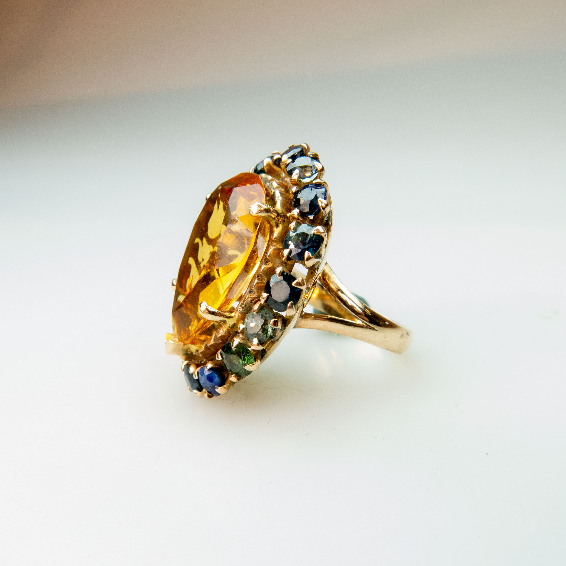 14k Yellow Gold Cocktail Ring