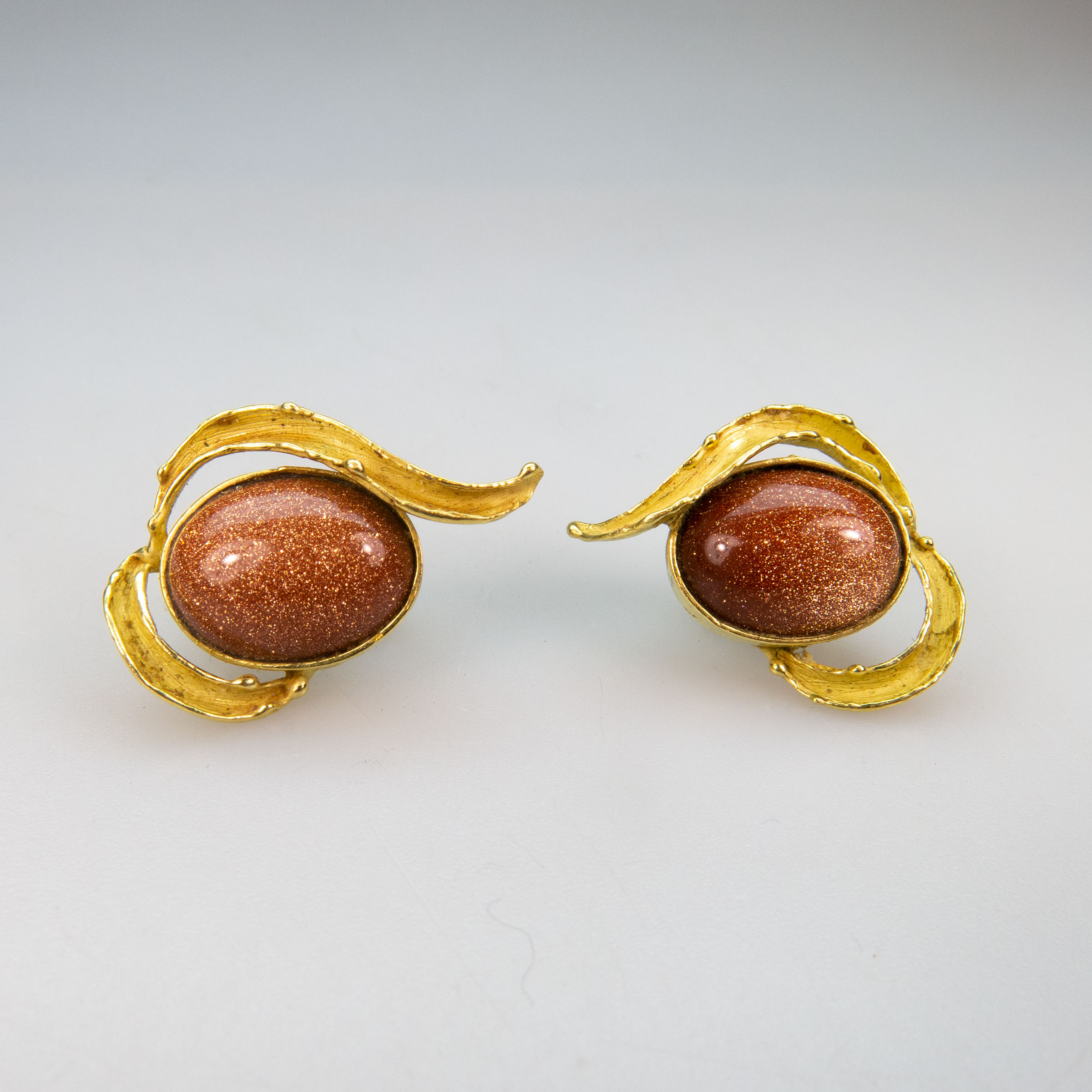 Pair Of Italian 18k Yellow Gold Earrings