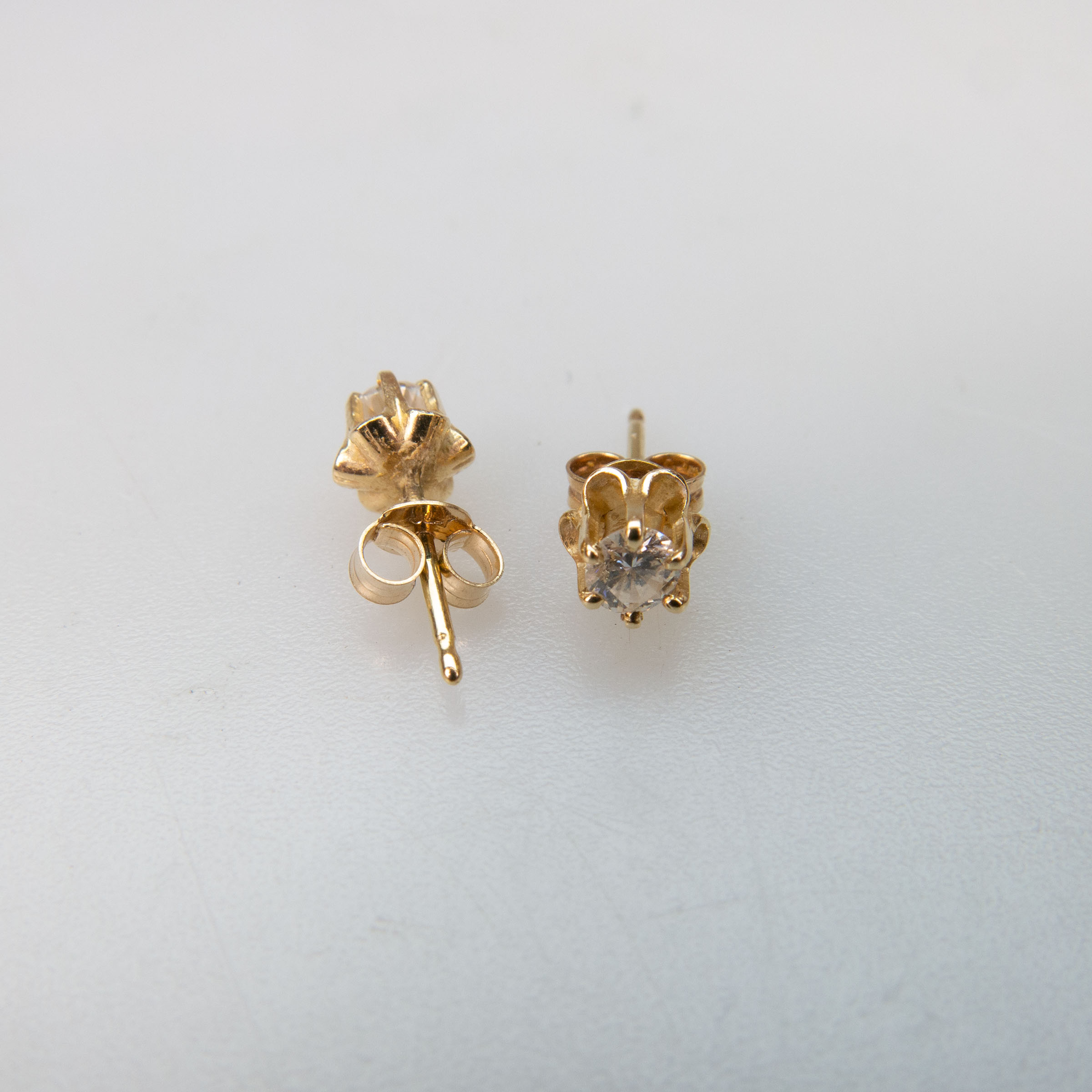 Pair Of 14k Yellow Gold Stud Earrings
