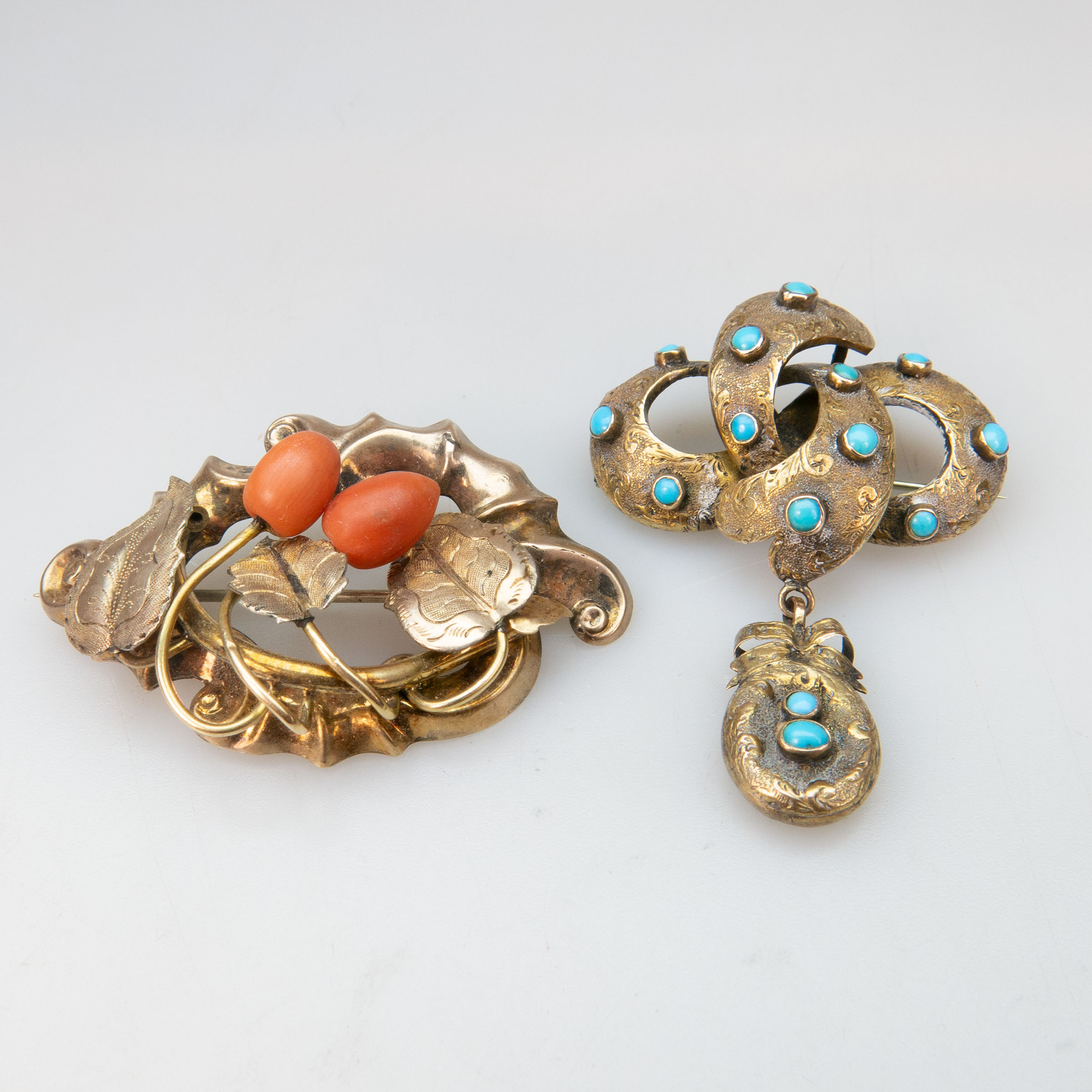 Two 19th Century Gold Brooches