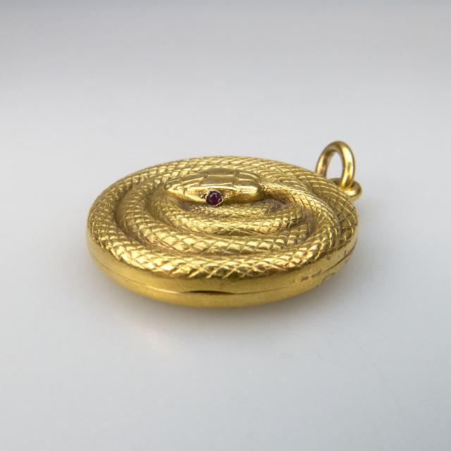 18k Yellow Gold Circular Locket