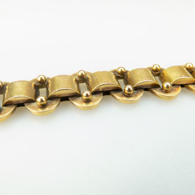 19th Century 14k Yellow Gold Link Bracelet