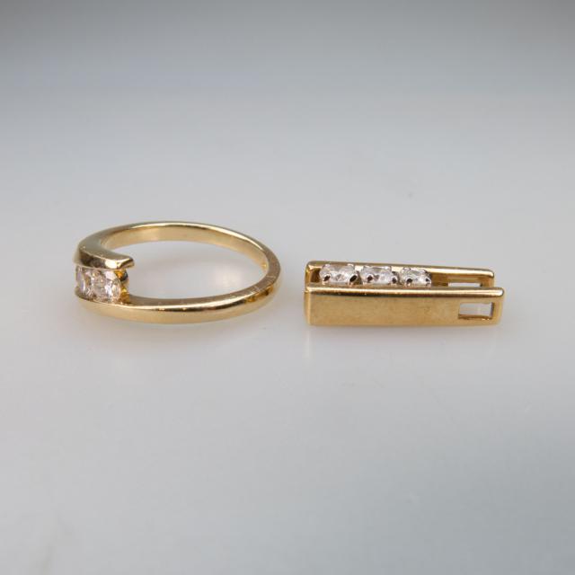 14k Yellow Gold Ring And Pendant