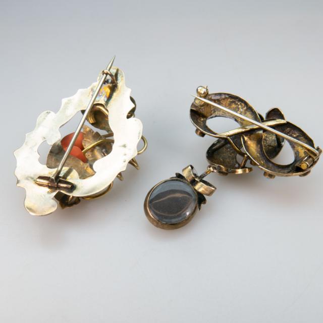Two 19th Century Gold Brooches