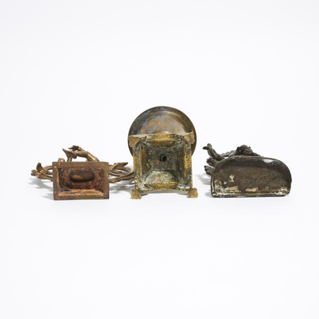A Group of Three Indian Bronzes, 19th Century and Earlier