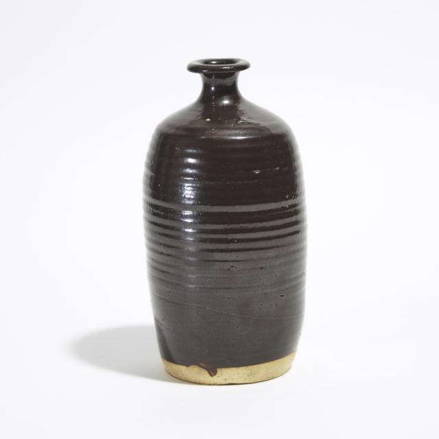 A Henan Black-Glazed Bottle Vase, Song Dynasty (AD 960-1279)