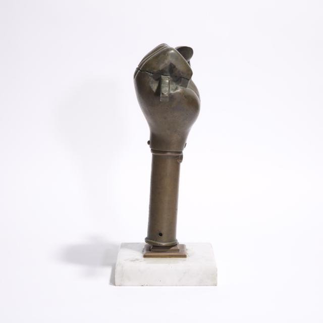 A Bronze Model of a Fist, Inscribed Dongyue Temple, Dated 1812