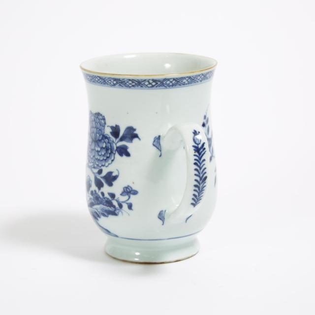 A Chinese Export Blue and White Tankard, 18th Century