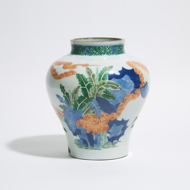 A Chinese Wucai 'Figural' Baluster Vase