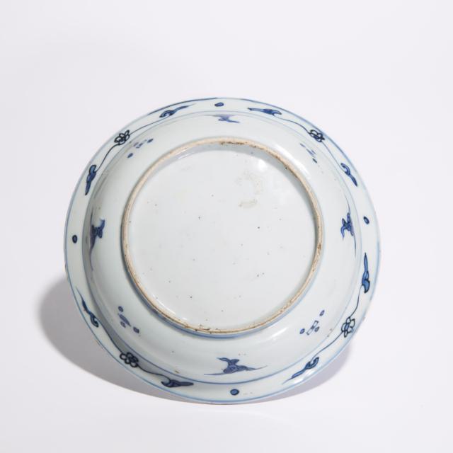 A Chinese Blue and White 'Duck' Dish, Wanli Period (1573-1619)