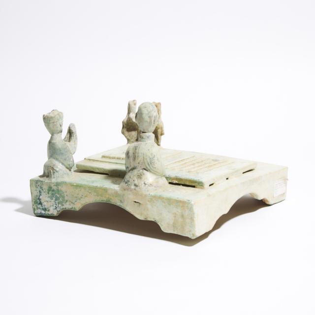A Green-Glazed Model of a Games Table, Han Dynasty (206 BC - AD 220)