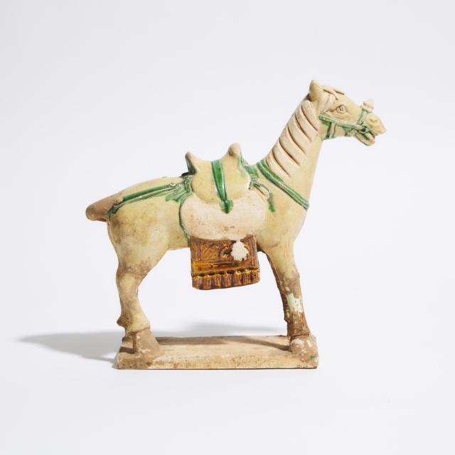A Glazed Pottery Figure of a Horse, Ming Dynasty (1368-1644)