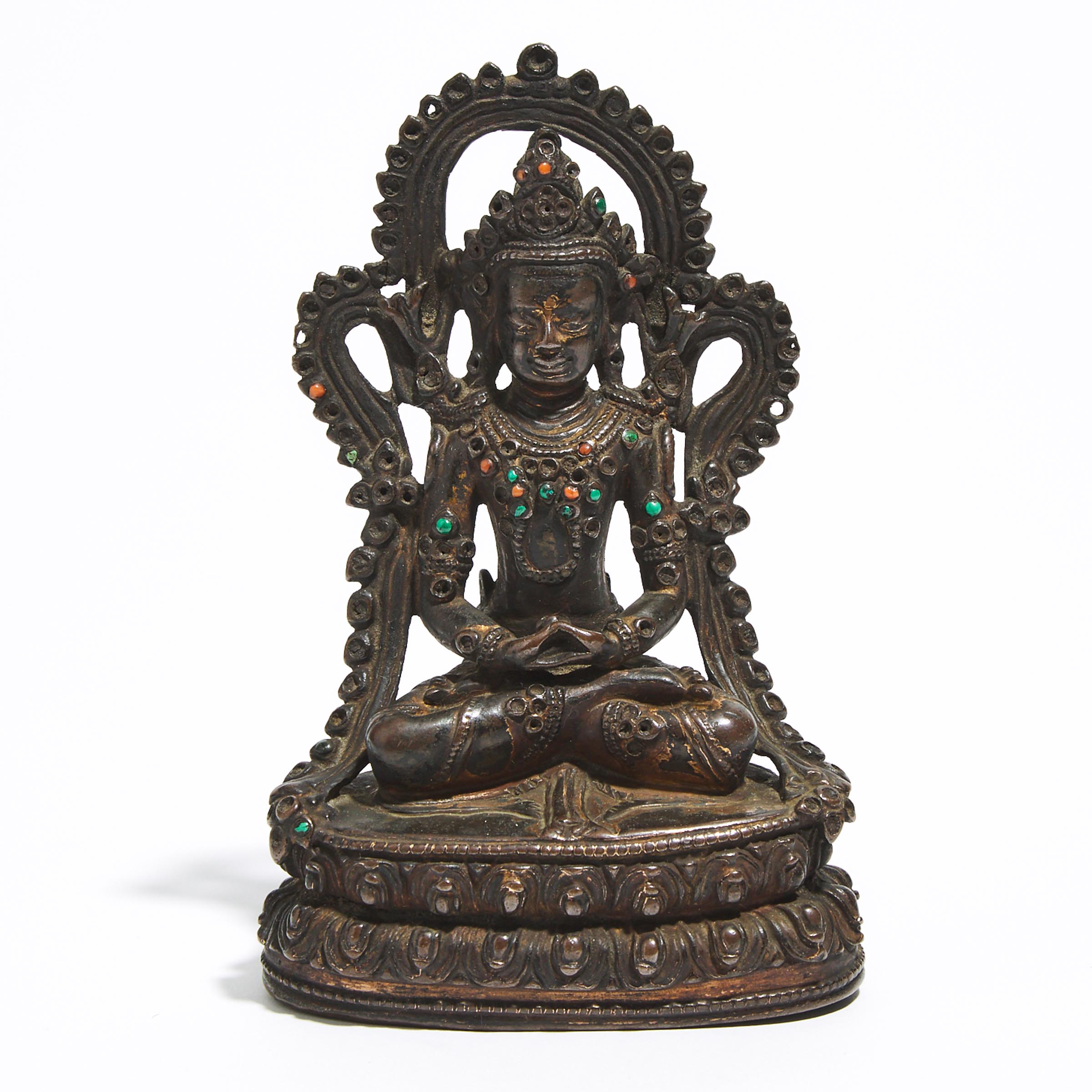 A Copper Alloy Figure of Medicine Buddha, Tibet, 14th Century or Later