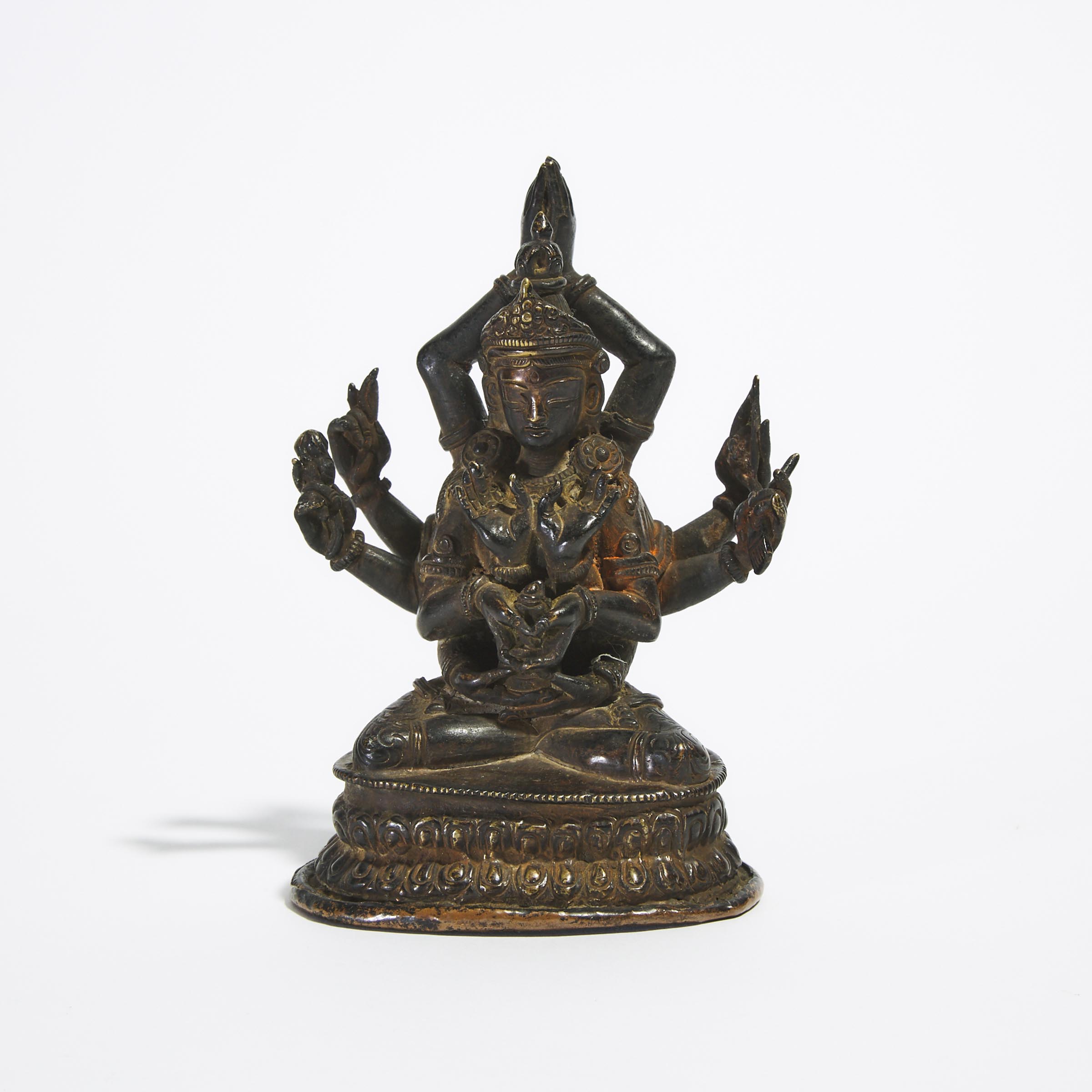 A Bronze Figure of Manjushri Namasanghiti, Nepal, 16th Century or Later