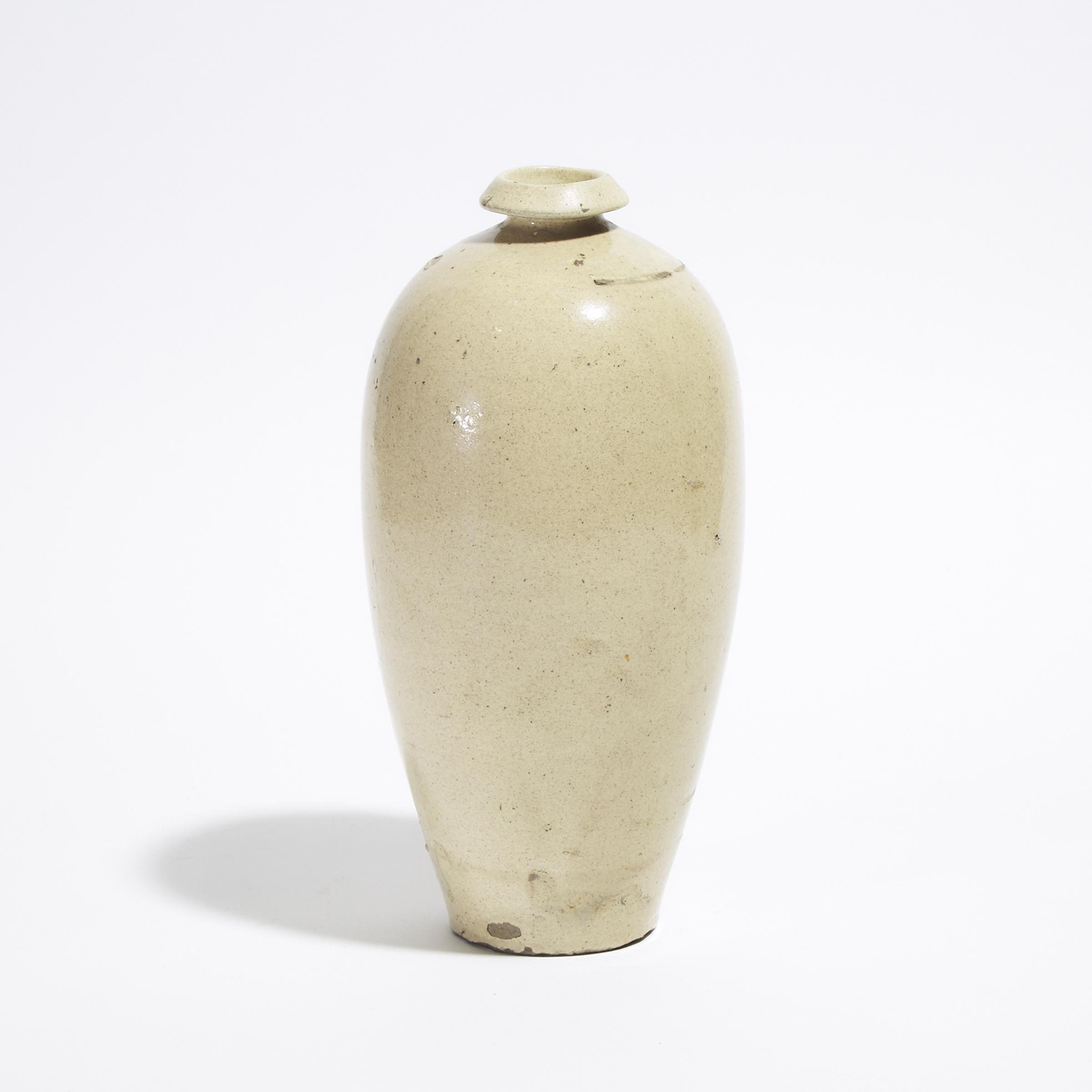 A Pale-Glazed Meiping Vase, Ming Dynasty (1368-1644)