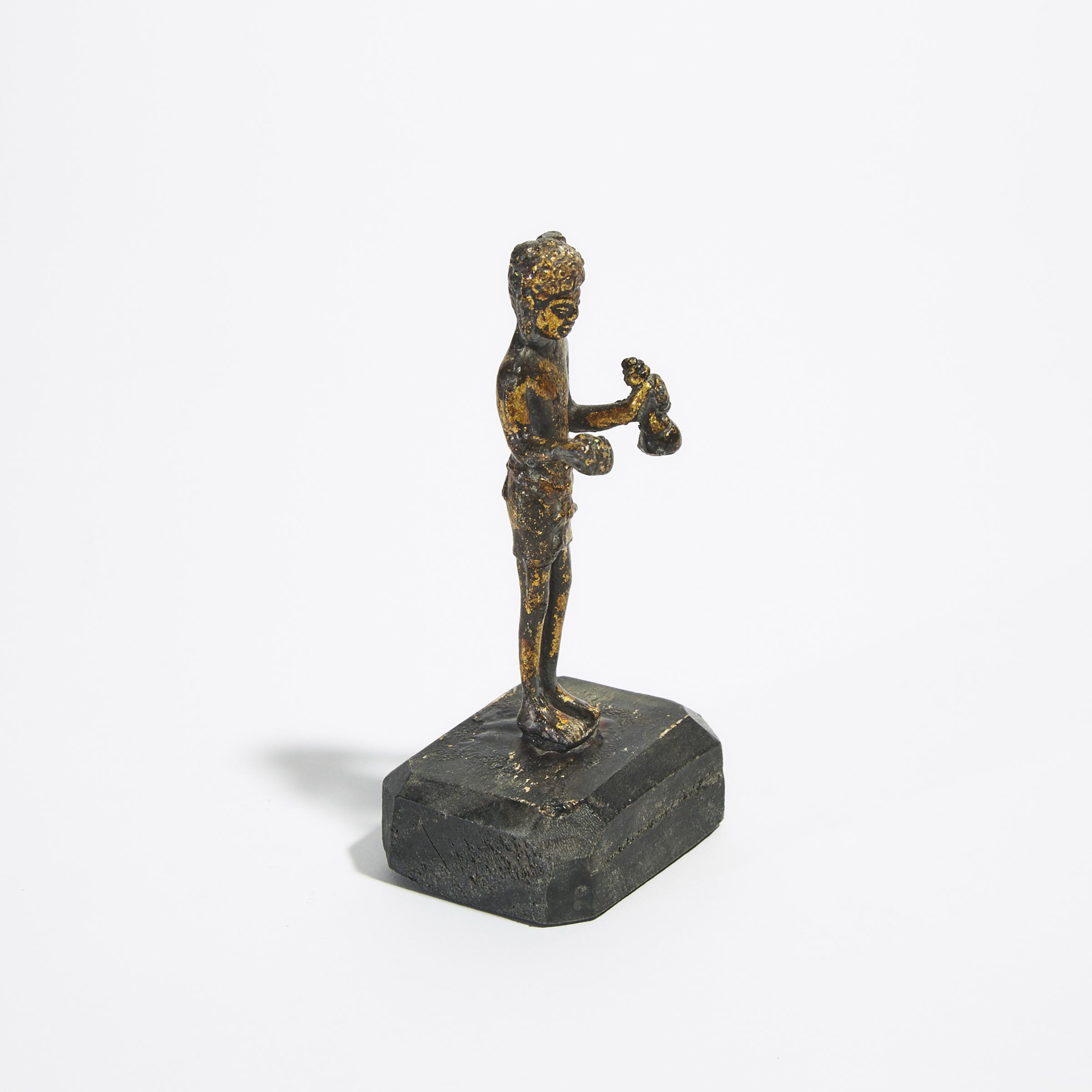 A Small Gilt Bronze Figure of Maitreya, Prakhon Chai Style, Thailand, 8th/9th Century