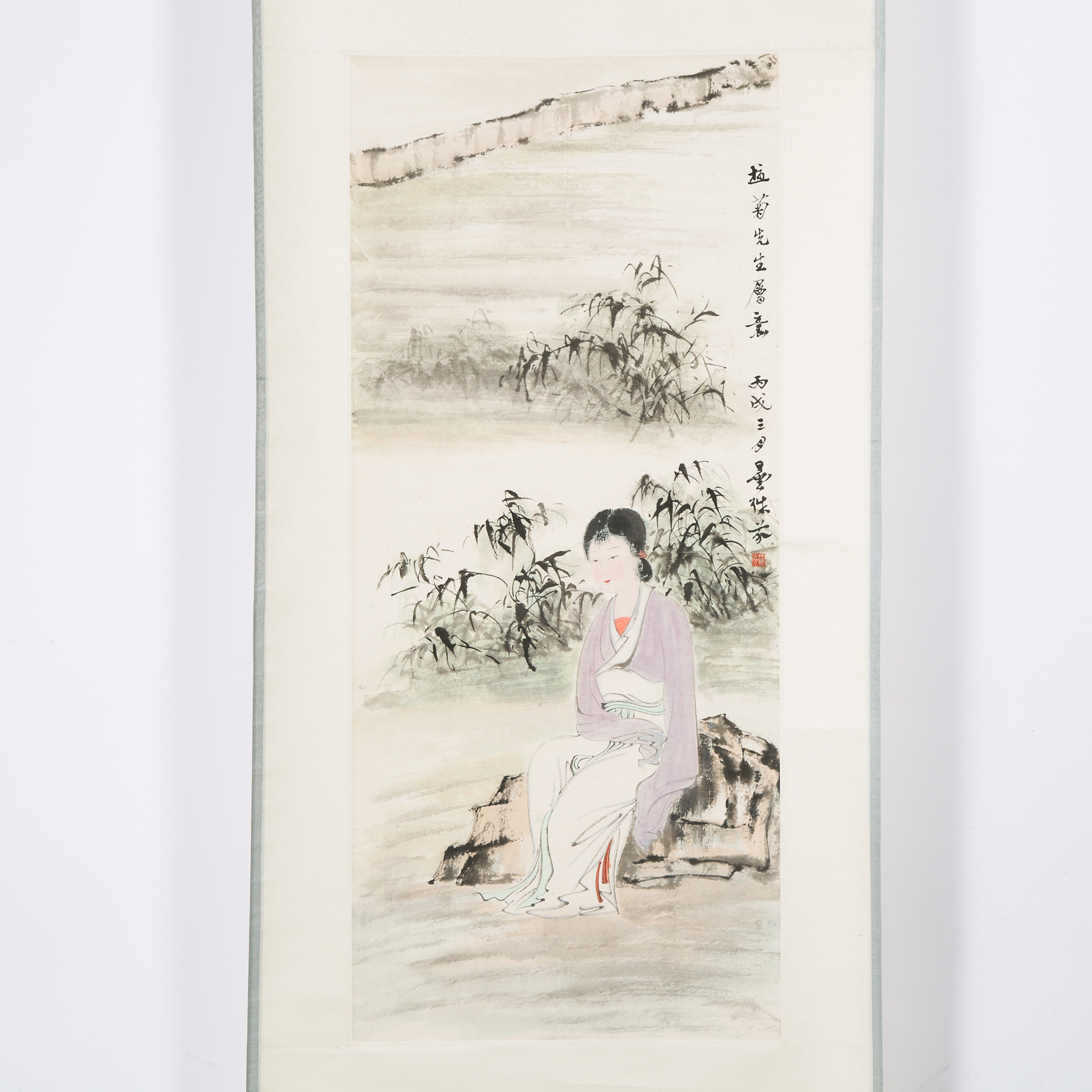 Attributed to Deng Fen (1894-1964), Lady and Bamboo