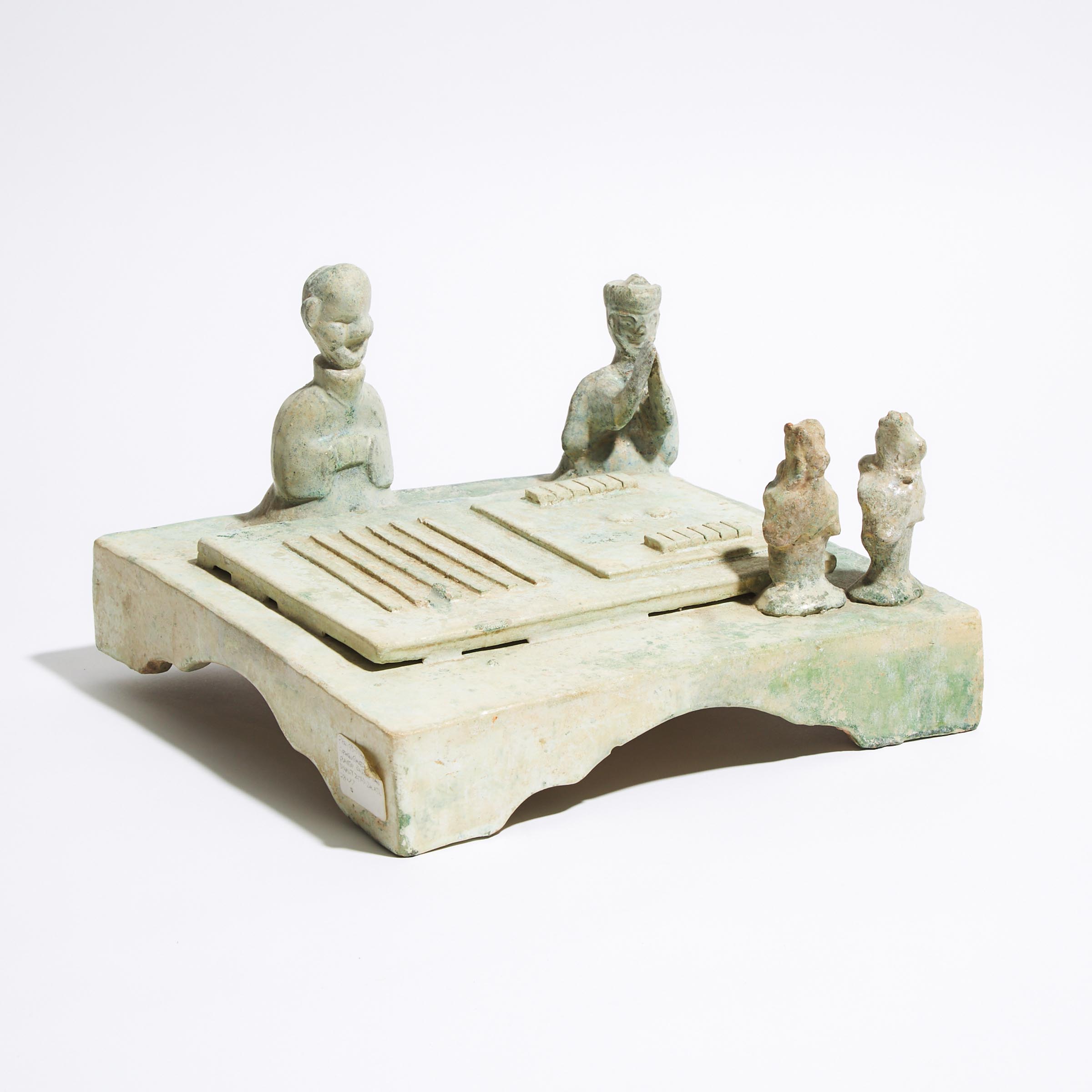 A Green-Glazed Model of a Games Table, Han Dynasty (206 BC - AD 220)