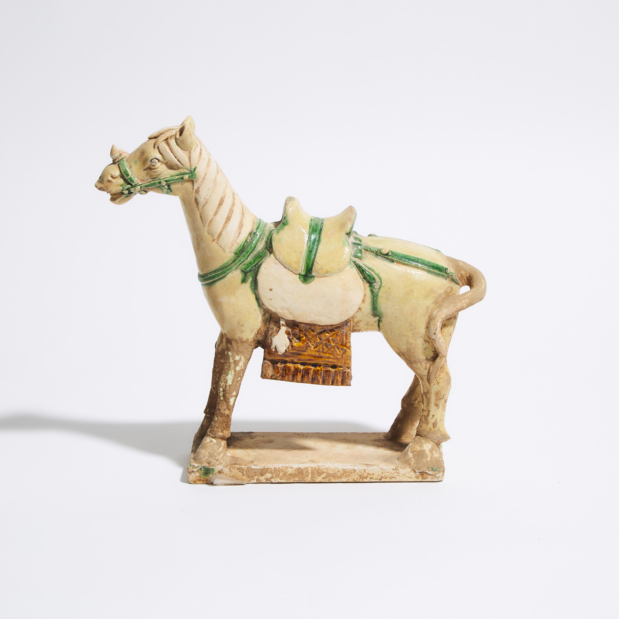 A Glazed Pottery Figure of a Horse, Ming Dynasty (1368-1644)