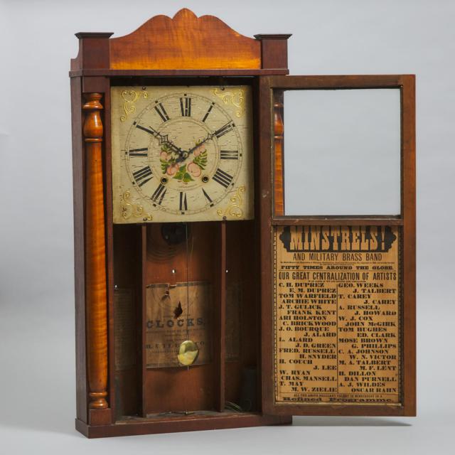 Pillar and Splat Shelf Clock, Cased by H. Utley & Co., Niagara Falls, Upper Canada, c.1830